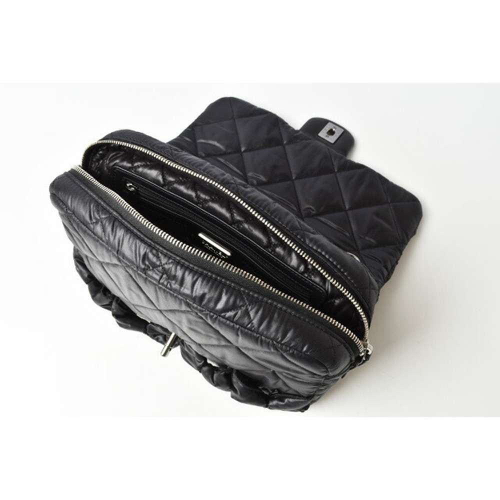 CHANEL Shoulder Bag Nylon Ribbon Black - Picture 10 of 14